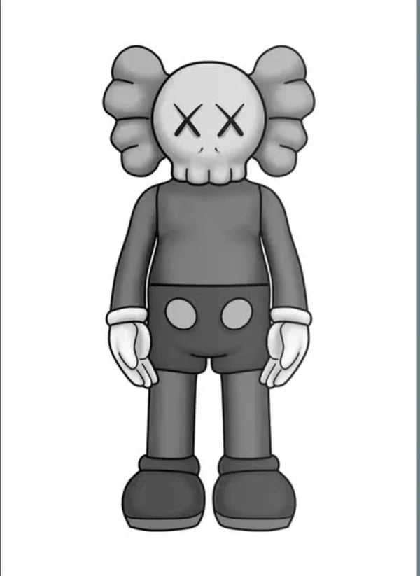 Black KAWS Rhinestone Canvas Art Kit