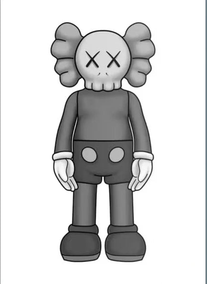Black KAWS Rhinestone Canvas Art Kit