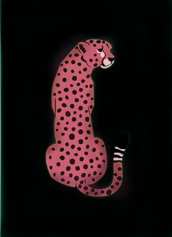 Cheetah Rhinestone Canvas Art Kit