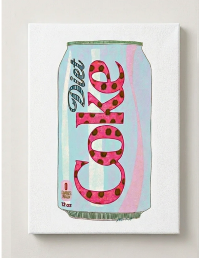 Blue Diet Coke Rhinestone Canvas Art Kit