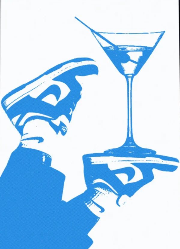 Blue Jordan martini Rhinestone Canvas Art Kit