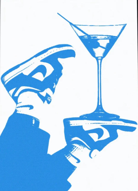 Blue Jordan martini Rhinestone Canvas Art Kit