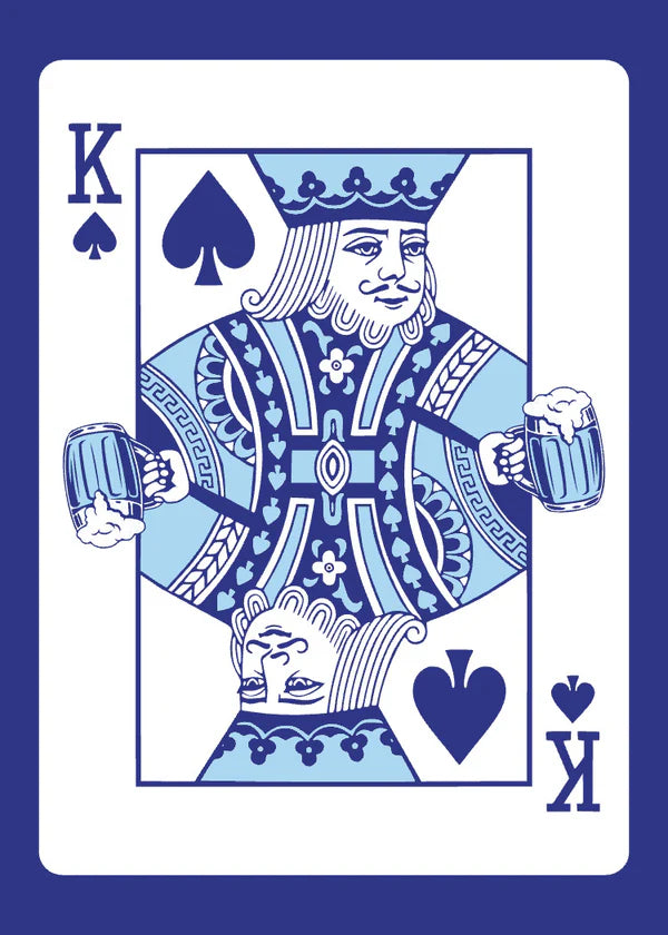 Blue king card Rhinestone Canvas Art Kit