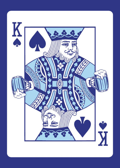 Blue king card Rhinestone Canvas Art Kit