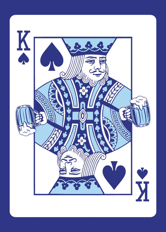 Blue king card Rhinestone Canvas Art Kit