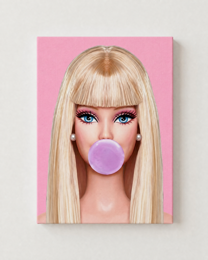 Kit de lienzo Barbie flequillo recto con diamantes de imitación