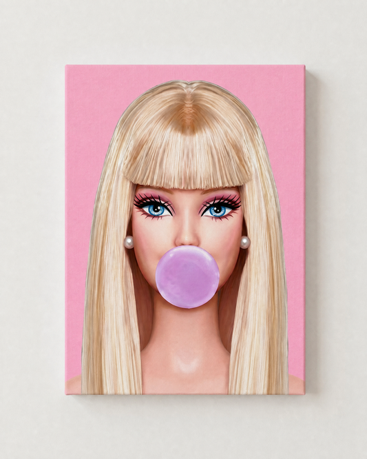 Blunt Bangs Barbie Rhinestone Canvas Kit