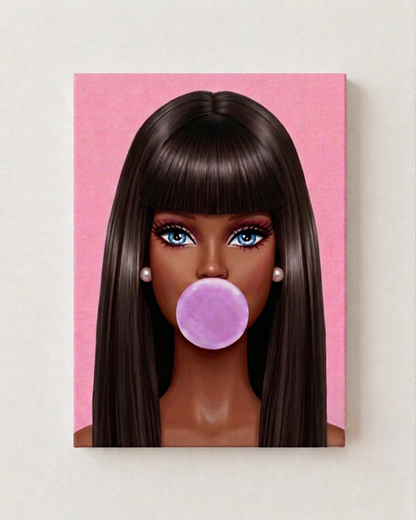 Blunt Bangs Barbie Rhinestone Canvas Kit