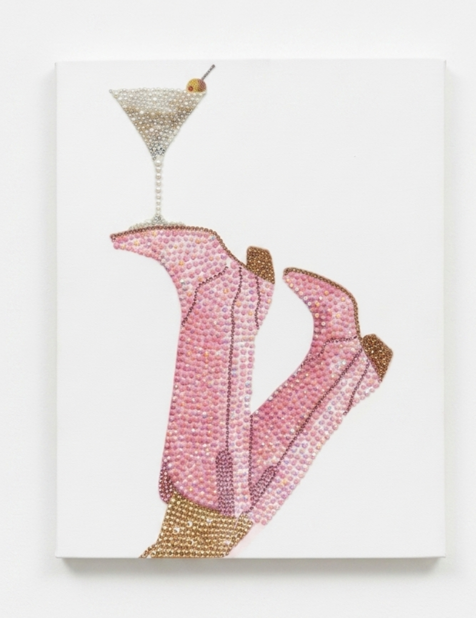 Boots & Martini Rhinestone Canvas Art Kit