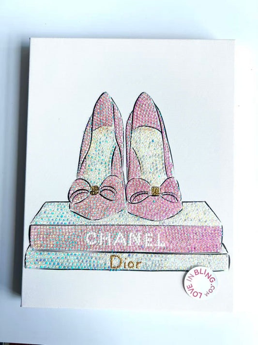 Chanel Dior Book Rhinestone Canvas Art Kit