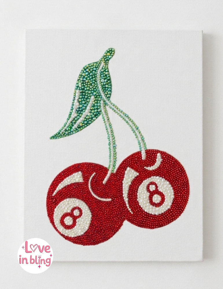 Cherry Rhinestone Canvas Art Kit