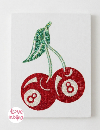 Cherry Rhinestone Canvas Art Kit