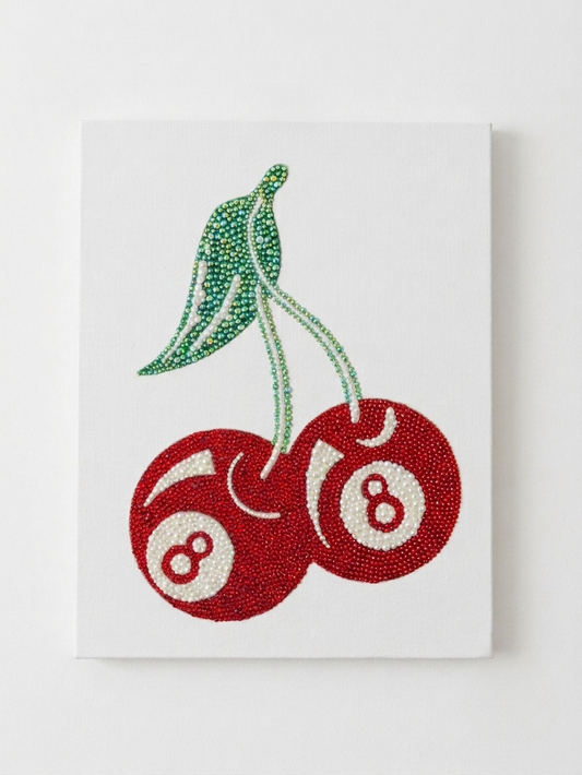 Cherry Rhinestone Canvas Art Kit