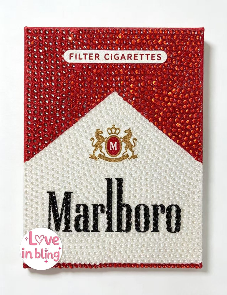 Kit de arte de lienzo con diamantes de imitación para cigarrillos