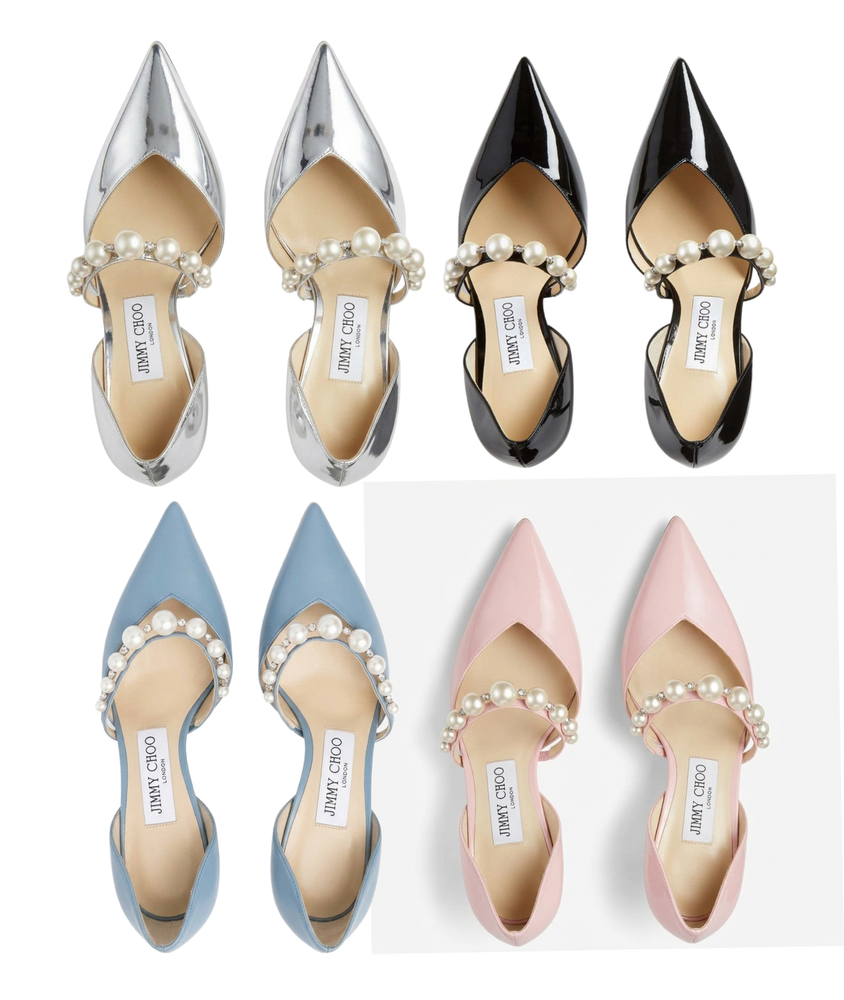 Kit de arte de lienzo de tacones altos de perlas y pedrería Jimmy Choo DIY