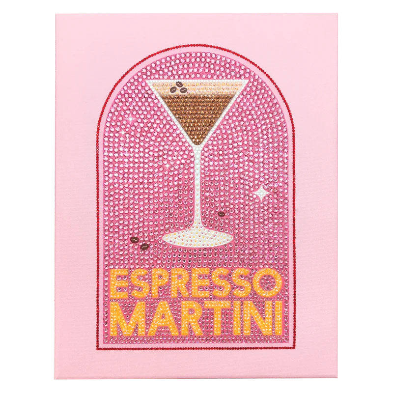 Espresso Martini Rhinestone Canvas Art Kit