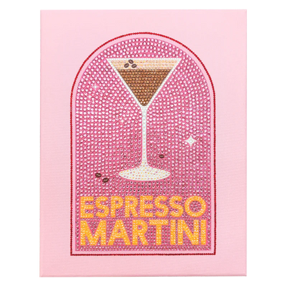Espresso Martini Rhinestone Canvas Art Kit