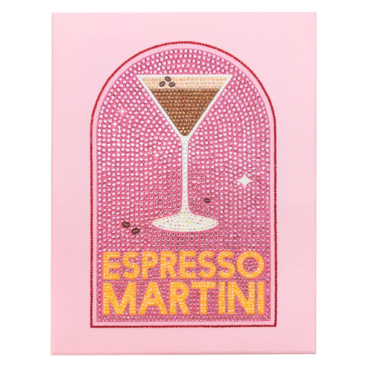 Espresso Martini Rhinestone Canvas Art Kit