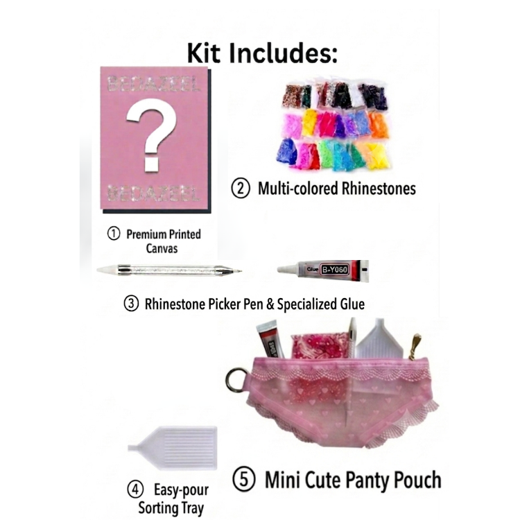 Lucky Rhinestone Canvas Art Kit