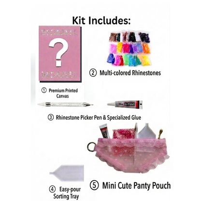 Lucky Rhinestone Canvas Art Kit