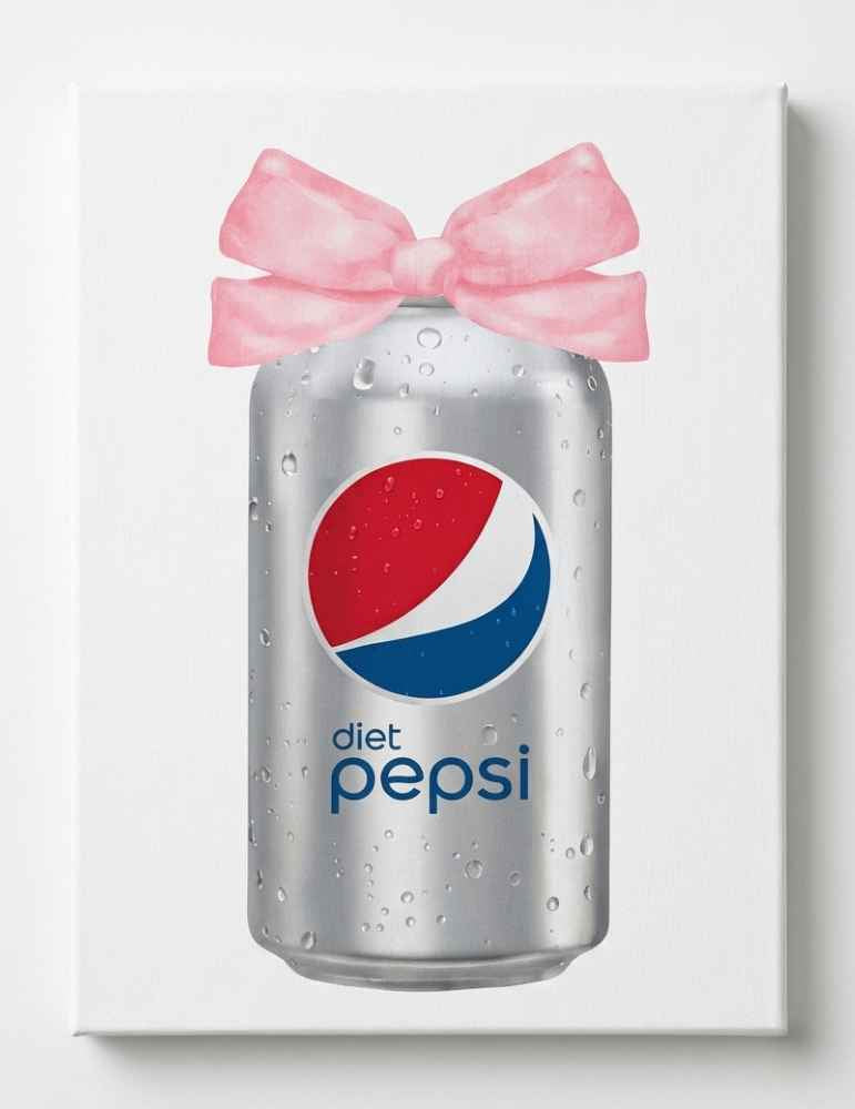 Kit de arte en lienzo de Coca-Cola Light rosa con diamantes de imitación