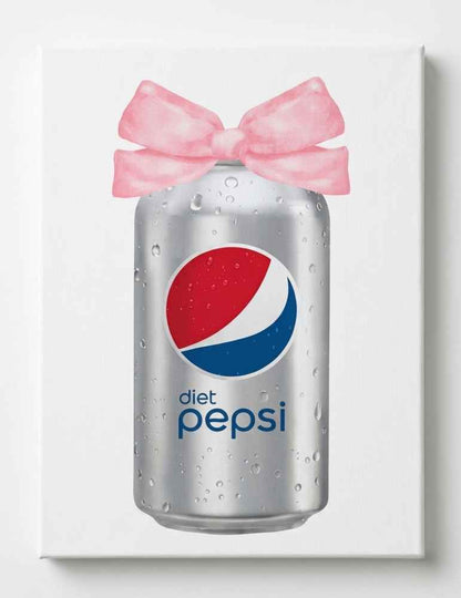 Kit de arte en lienzo de Coca-Cola Light rosa con diamantes de imitación