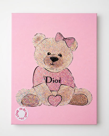 Kit de arte de lienzo con diamantes de imitación de osito de peluche Dior