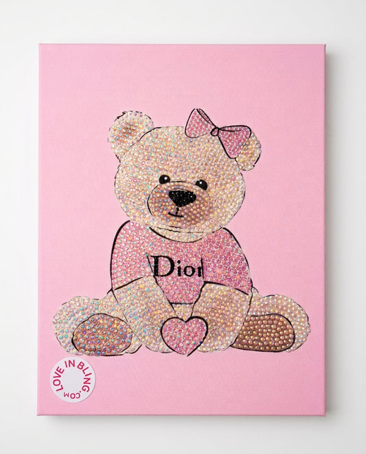 Kit de arte de lienzo con diamantes de imitación de osito de peluche Dior