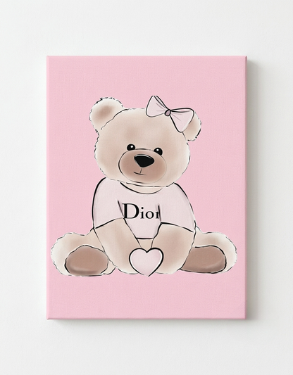 Dior Teddy Bear Rhinestone Canvas Art Kit