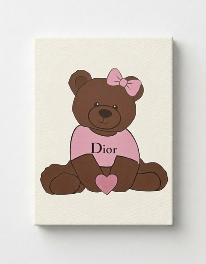 Dior Teddy Bear Rhinestone Canvas Art Kit