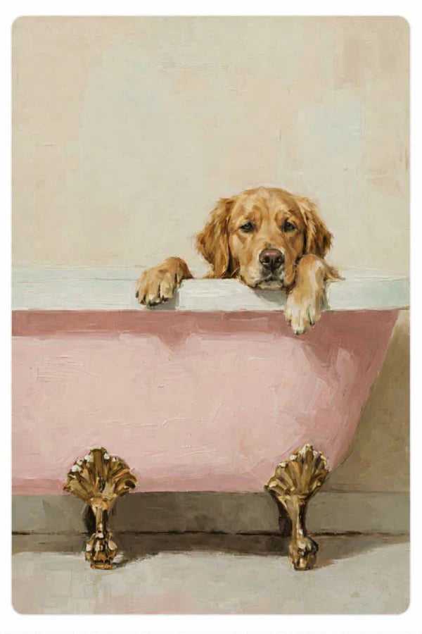 Dog bathtub Rhinestone Canvas Art Kit