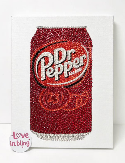 Dr Pepper Rhinestone Canvas Art Kit
