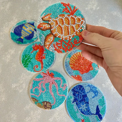Ocean - DIY Diamond Painting Coaster Kit (8pcs)