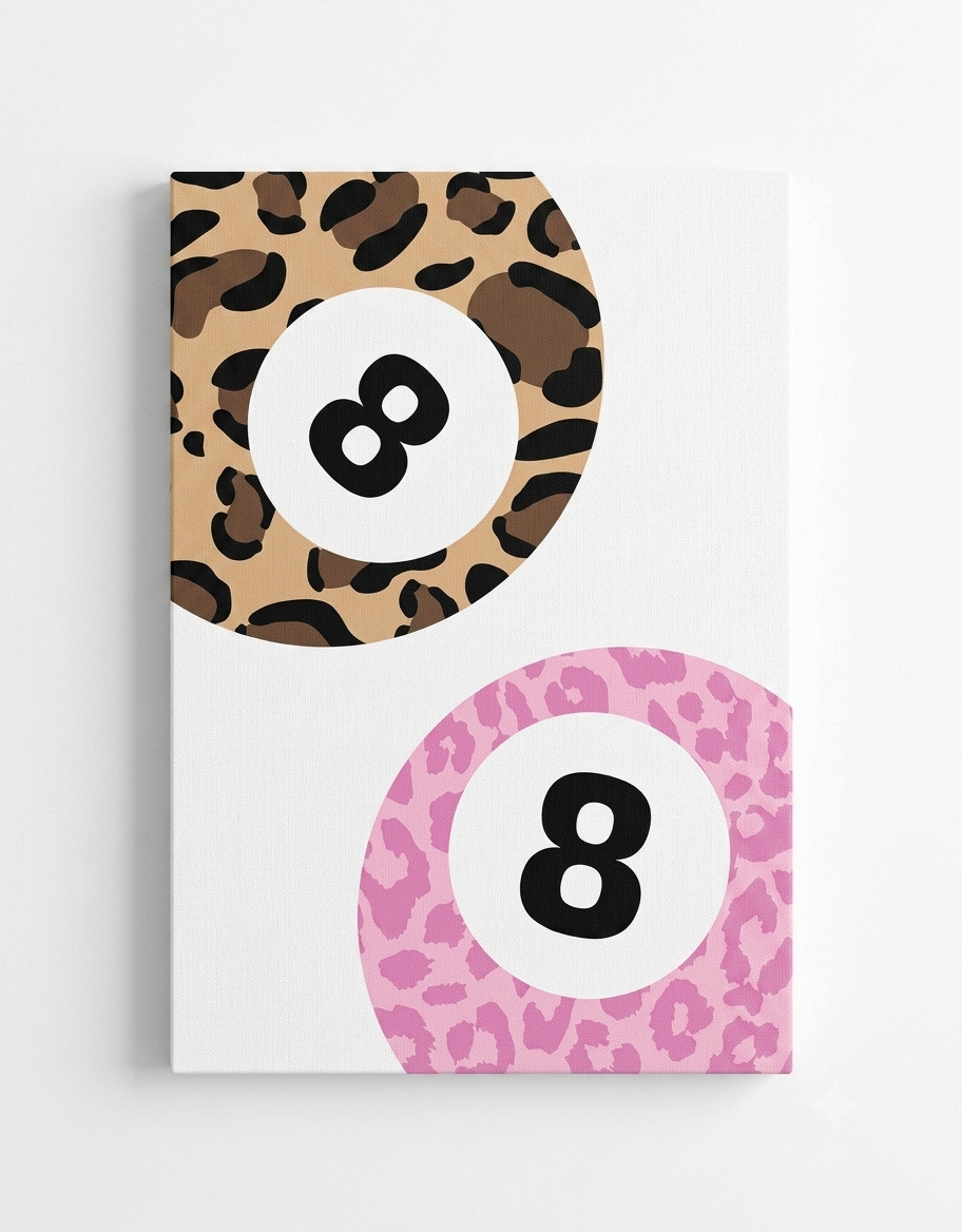 8 Balls Rhinestone Canvas Art Kit