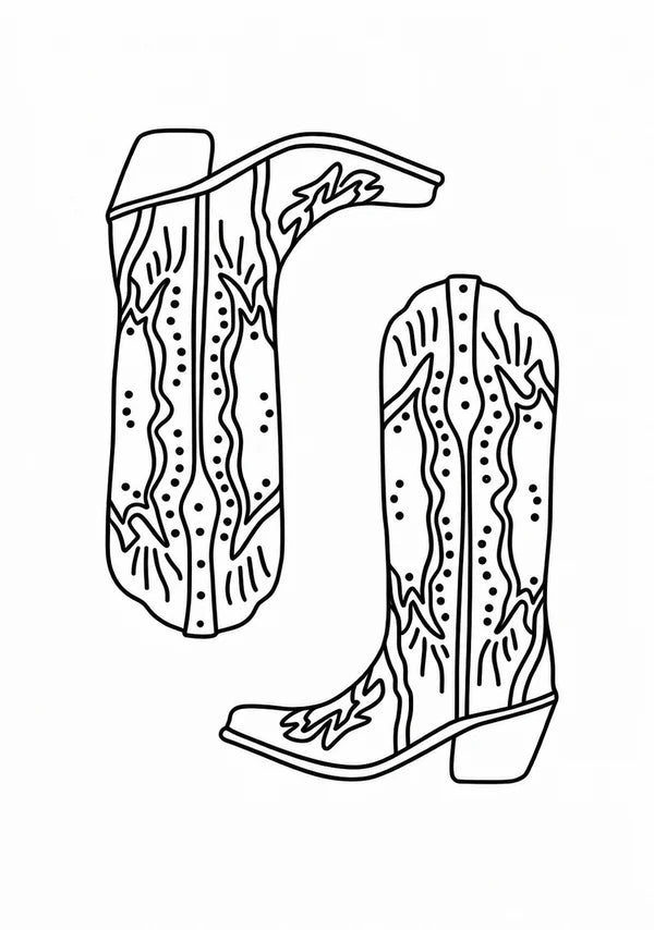 Double Cowgirl Boot Rhinestone Canvas Art Kit