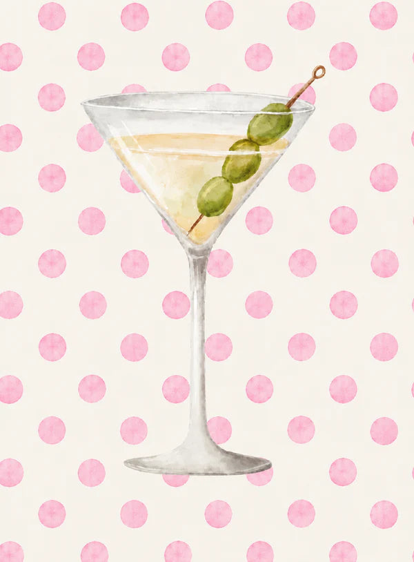 Kit de arte en lienzo con diamantes de imitación para martini de lunares