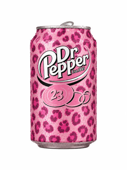 Pink cheetah Dr Pepper Rhinestone Canvas Art Kit