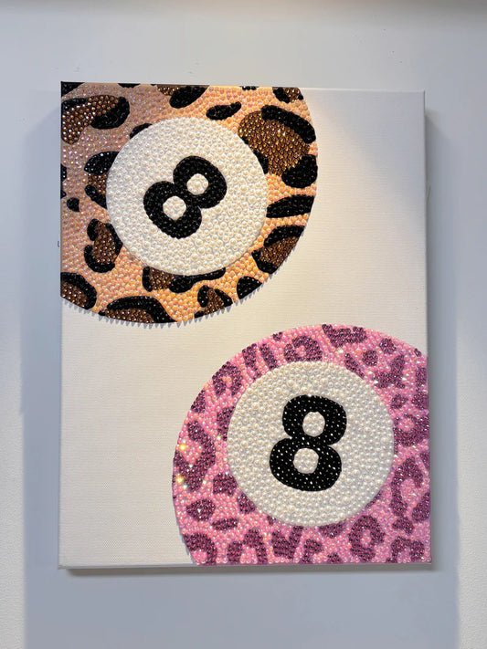 8 Balls Rhinestone Canvas Art Kit