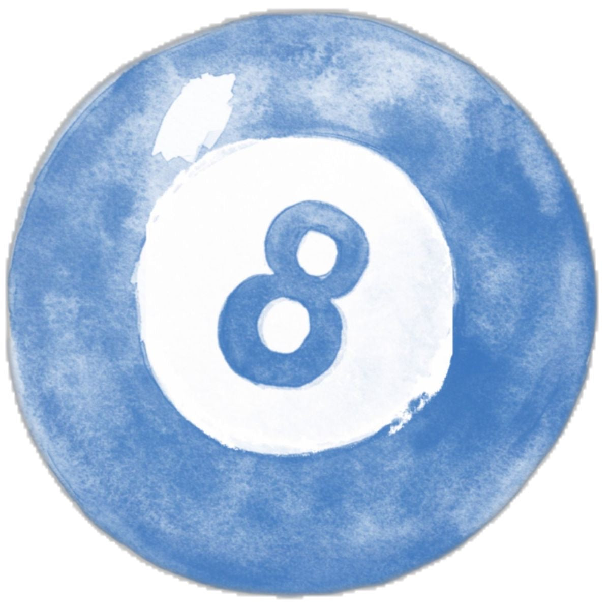 Blue 8 Ball Rhinestone Canvas Art Kit