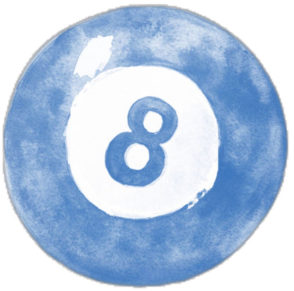 Blue 8 Ball Rhinestone Canvas Art Kit
