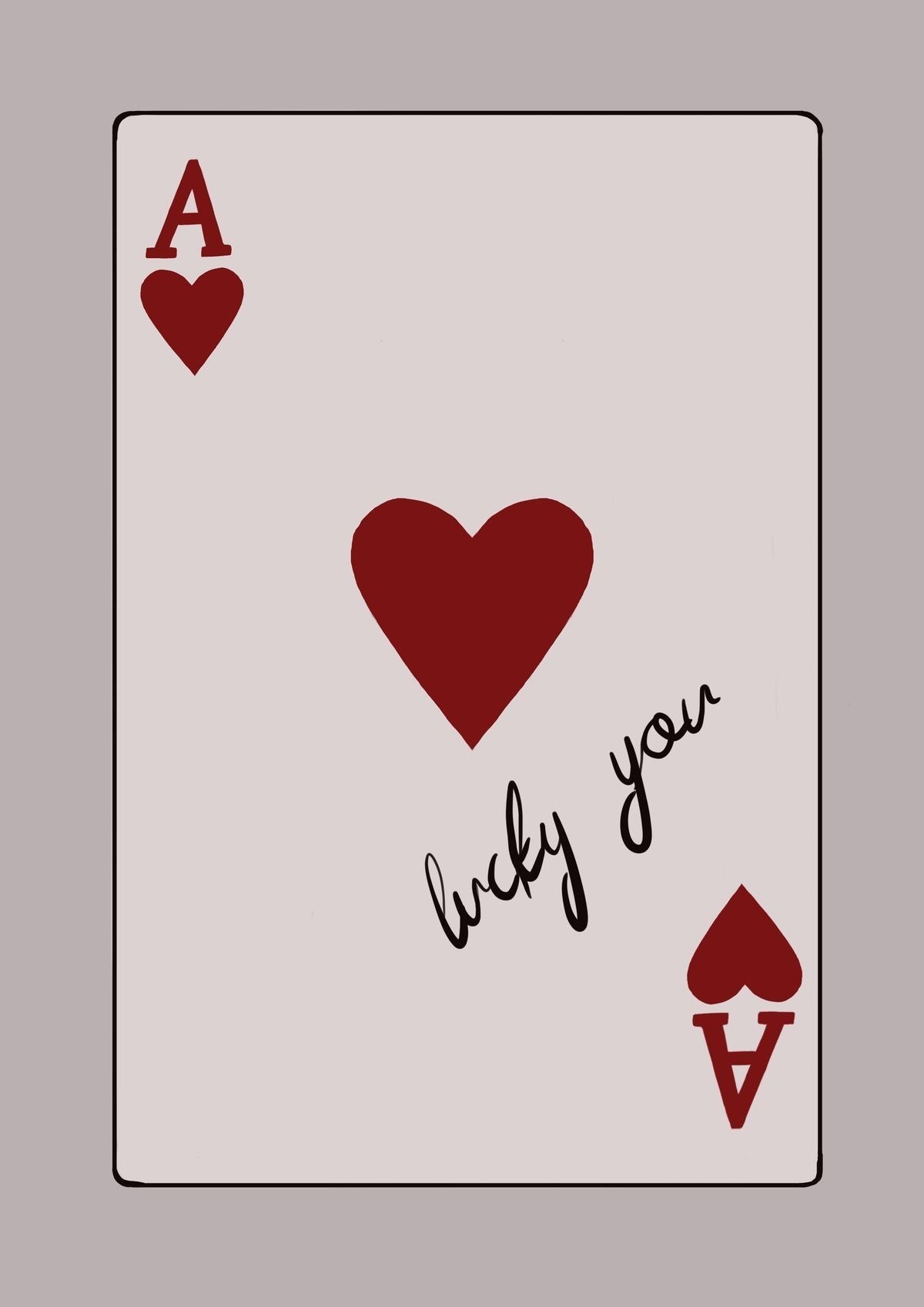 Lucky You Ace Rhinestone Canvas Art Kit