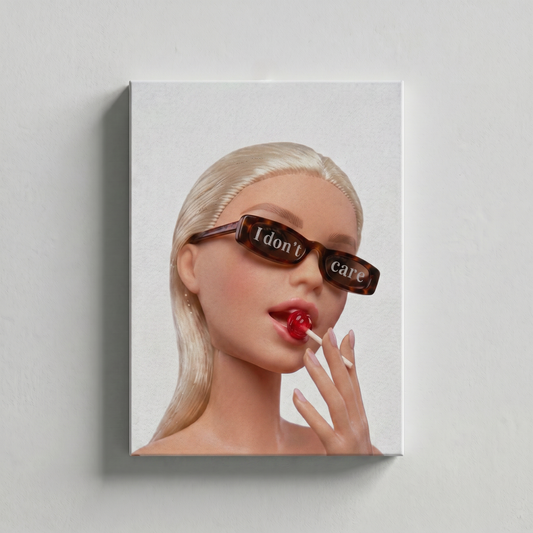 I don't care Barbie Rhinestone Canvas Art Kit