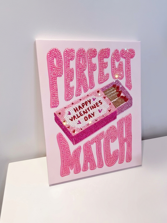 Perfect Match Rhinestone Rhinestone Canvas Art Kit