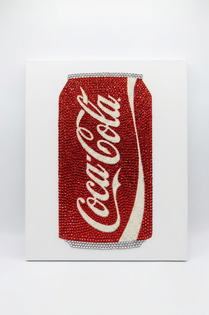 Red Coke Rhinestone Canvas Art Kit