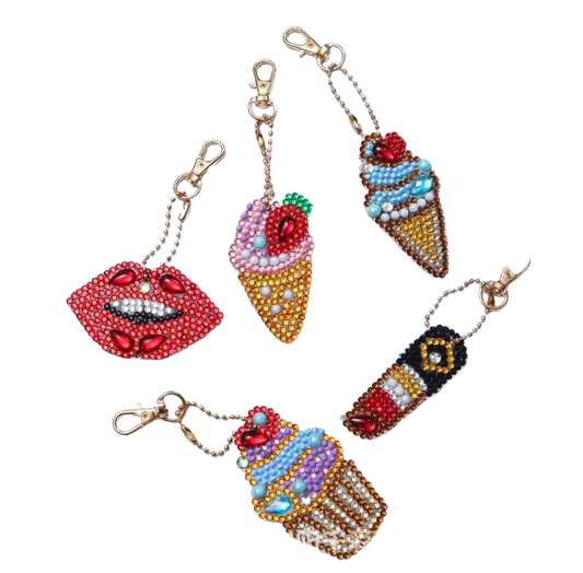 DIY Diamond Painting key chain Kit (5pcs)
