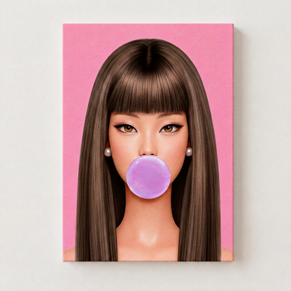 Blunt Bangs Barbie Rhinestone Canvas Kit