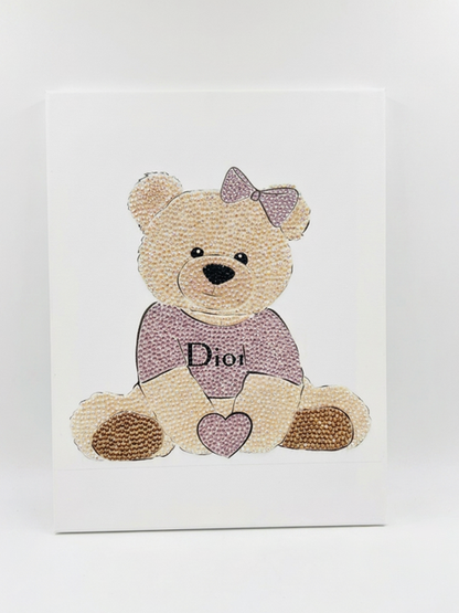 Kit de arte de lienzo con diamantes de imitación de osito de peluche Dior
