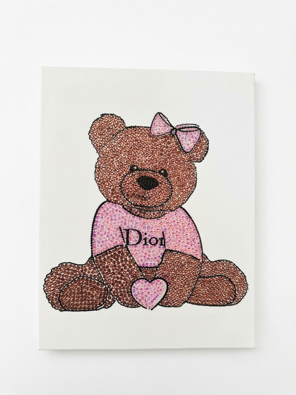 Kit de arte de lienzo con diamantes de imitación de osito de peluche Dior