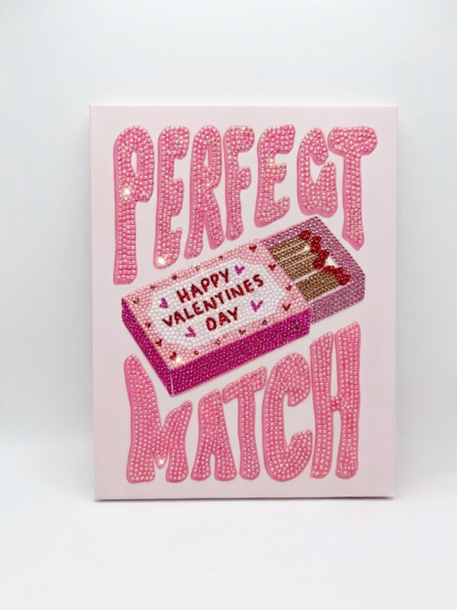 Kit de arte en lienzo con diamantes de imitación «Perfect Match»