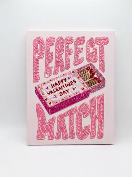 Perfect Match Rhinestone Rhinestone Canvas Art Kit